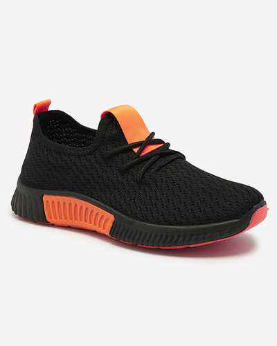 Chaussures de sport noires pour femmes avec inserts orange Keteti - Chaussures