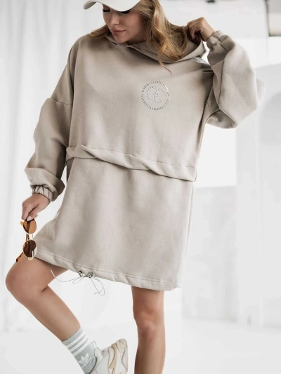 Robe sweat à capuche en coton pour femmes Royalfashion