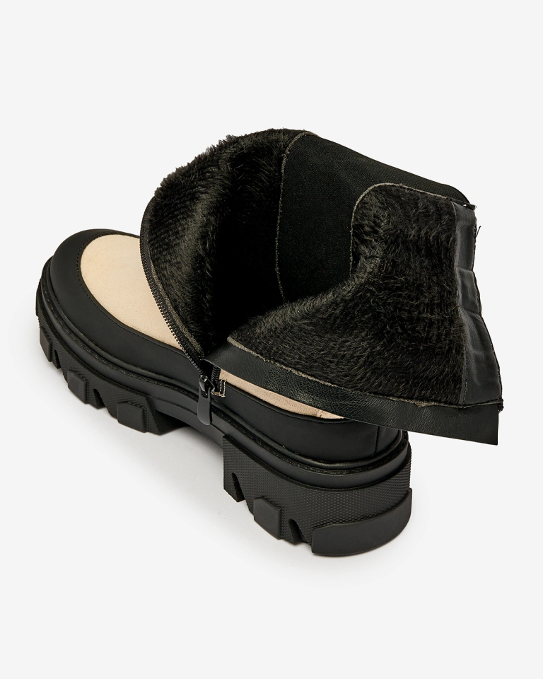 OUTLET Royalfashion Bottes hautes isolées pour femmes Beige Soft Way