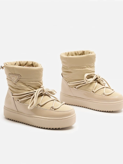 Royalfashion Bottes à enfiler pour femmes bottes de neige a'la en marron clair Vevnose