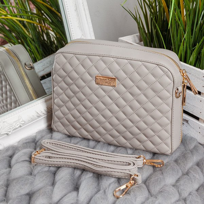 Sac à bandoulière matelassé gris - Sacs à main 1