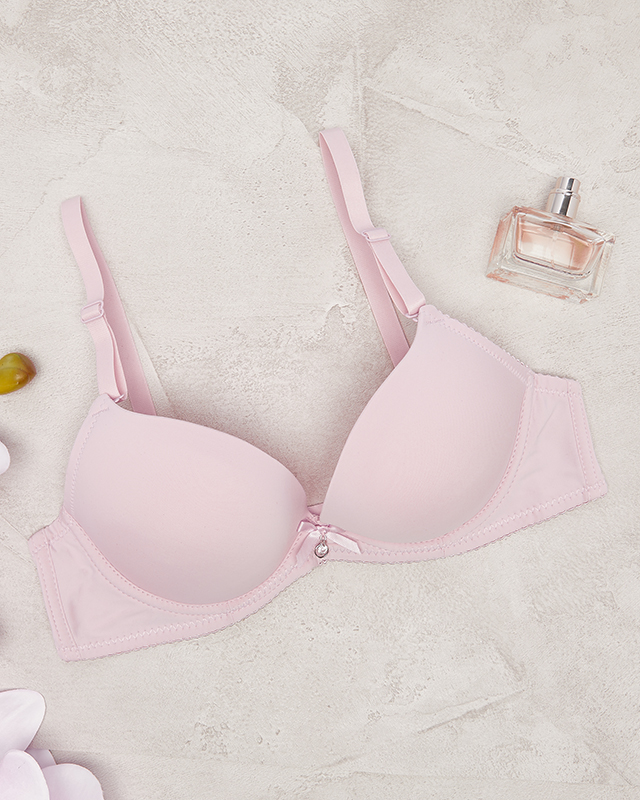 Soutien-gorge push up lisse pour femmes en rose - Sous-vêtements