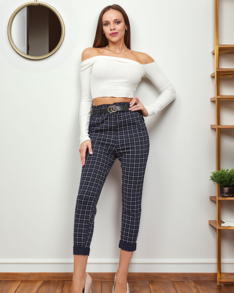 Royalfashion Pantalon à carreaux pour femme