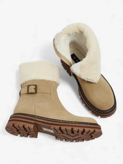 Bottines en cuir écologique avec peau de mouton Merli