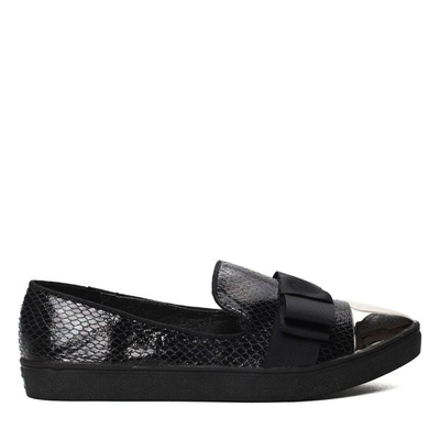 Slip-on noir avec un nœud Emmalynn - Footwear