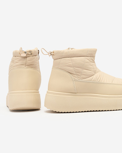 Royalfashion Bottes de neige à enfiler pour femme en beige Armeda