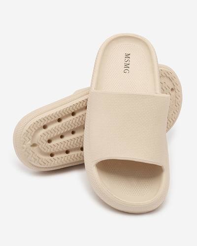Royalfashion Tongs en caoutchouc pour femme avec gaufrage en kaki Okeris