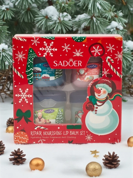 Coffret de Noël hydratant Baume à lèvres x4