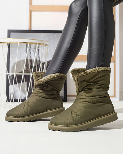 Vert foncé chaussures pour femmes a'la bottes de neige Amirfu- Footwear