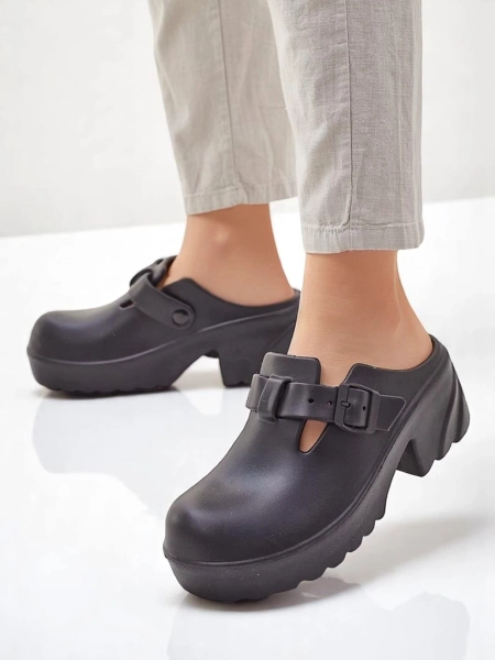 Royalfashion Sandales à talons en caoutchouc pour femmes Voxones