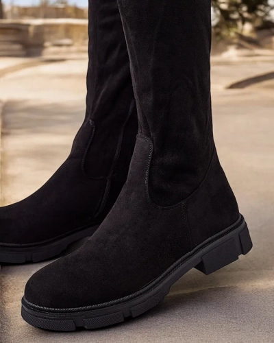 Royalfashion Bottes au genou pour femmes Robus