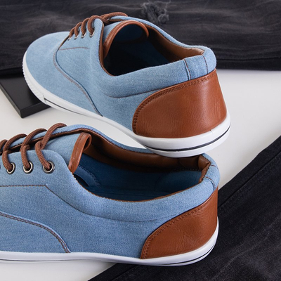 Baskets homme Gromad en denim bleues - Chaussures