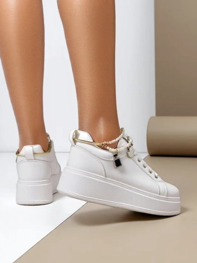 Royalfashion Baskets de sport à plateforme pour femmes Helsas