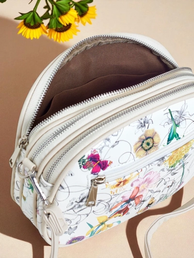 Royalfashion Petit sac à main pour femme en cuir écologique Floriana