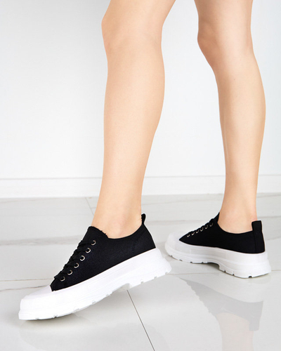 OUTLET Baskets de sport femme noires Duami- Footwear