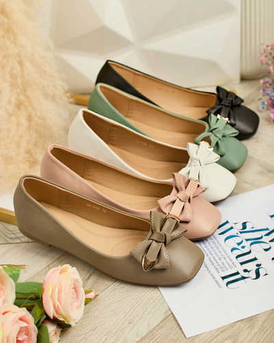 Royalfashion Ballerines femme avec nœud Fittco