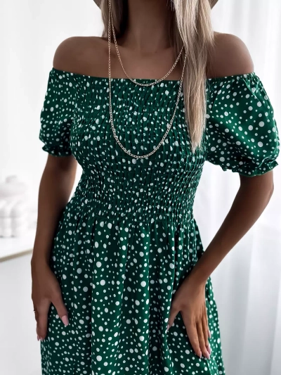 Robe longue pour femme en pois - Vêtements
