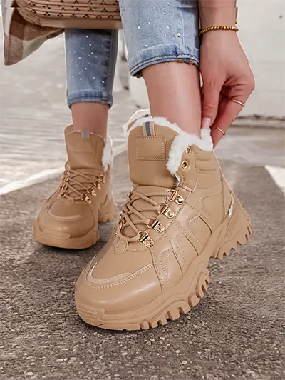 Royalfashion Baskets pour femmes avec doublure en fourrure Megigna