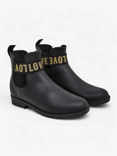 Bottes de pluie mates Royalfashion pour femmes avec l'inscription Love Love