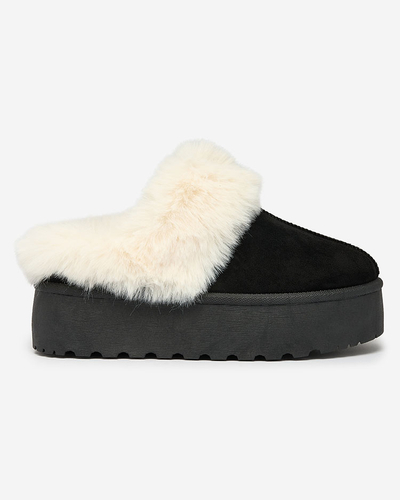 Royalfashion Chaussures pour femmes marron clair a'la bottes de neige avec ornement Parisela
