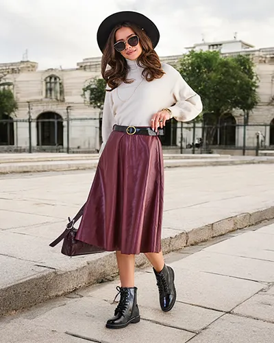 Jupe mi-longue pour femmes Royalfashion
