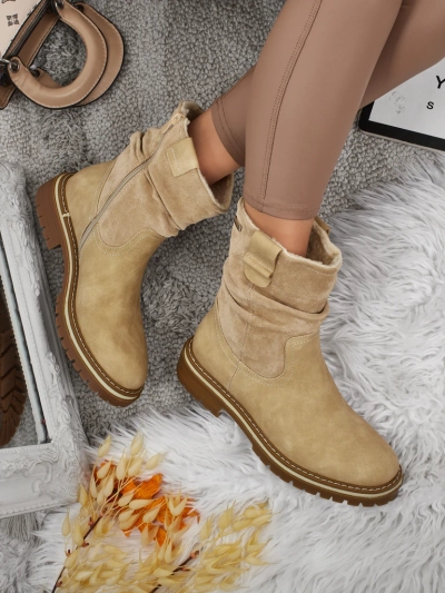 Bottines hautes pour femmes en éco-daim Liora