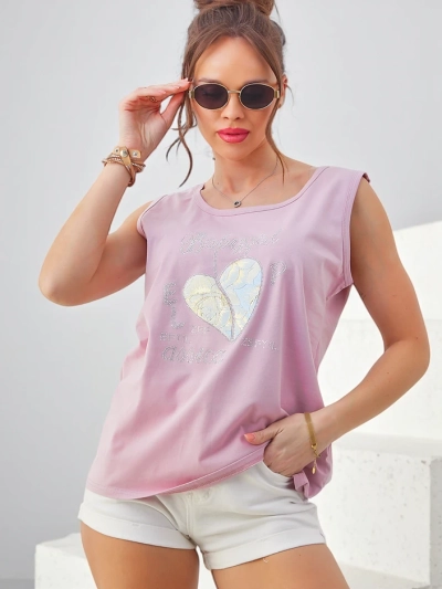 Débardeur en coton pour femmes Royalfashion avec un cœur