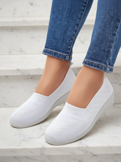Fleur Blanche Thermis - Élégantes Chaussures Compensées pour Femmes