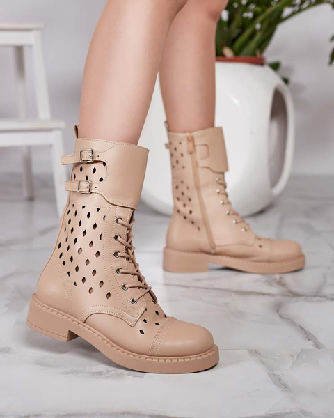 Royalfashion Bottes ajourées à lacets pour femme Belsel