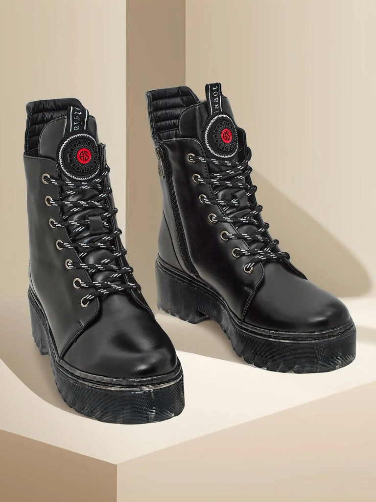 Royalfashion Bottines pour femmes en cuir éco-travail Fewor