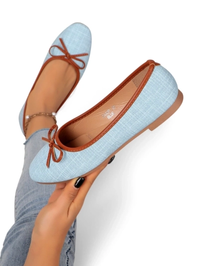 Royalfashion Ballerines pour femmes avec paillettes et un nœud Aramie