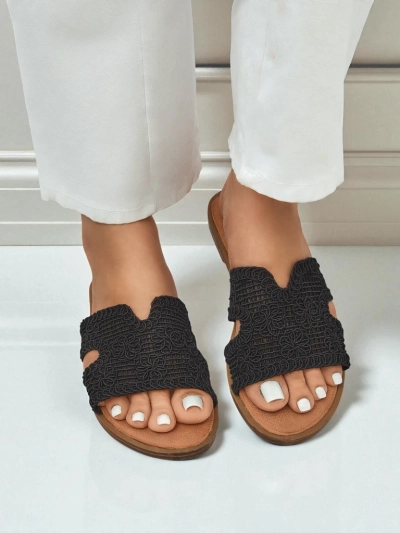 Rpyalfashion Sandales pour femmes avec une bride décorative Braida