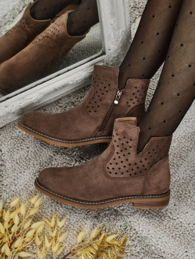 Bottines pour femmes en cuir naturel Rito