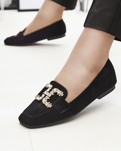 Mocassins noirs pour femmes Jaorica- Footwear