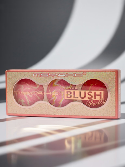 Palette de 3 teintes de blush illuminateur pour les joues couleur