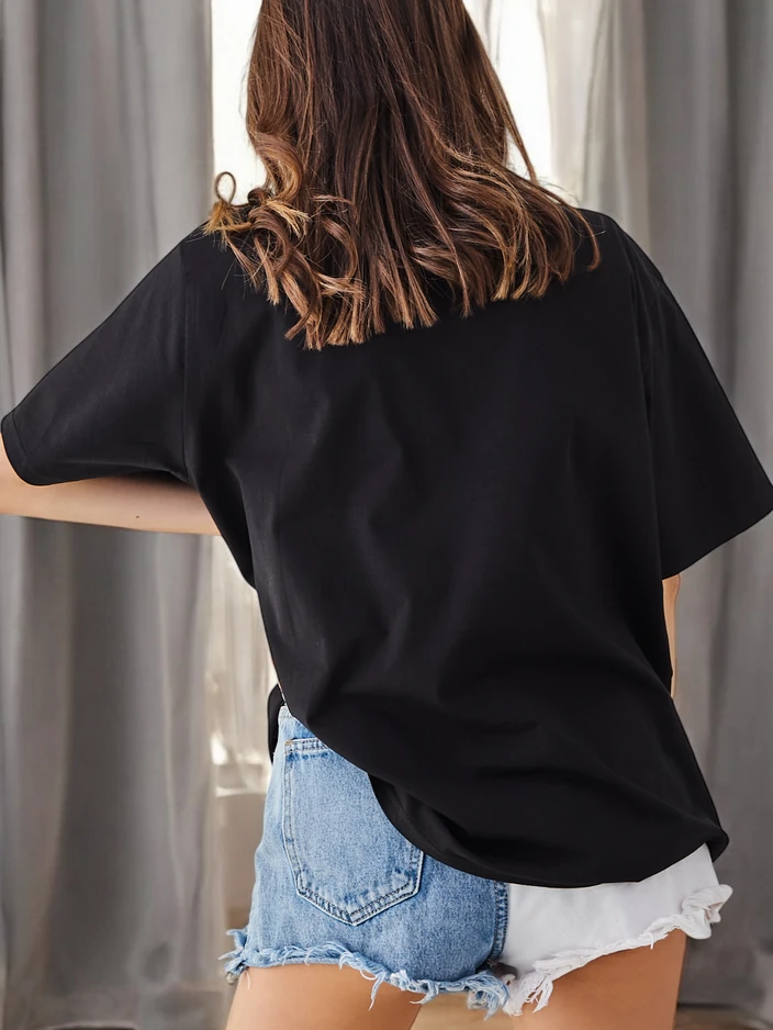 Royalfashion T-shirt en coton pour femmes Papillon romantique