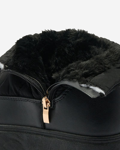 Royalfashion Bottes de neige à enfiler pour femme en noir Armeda