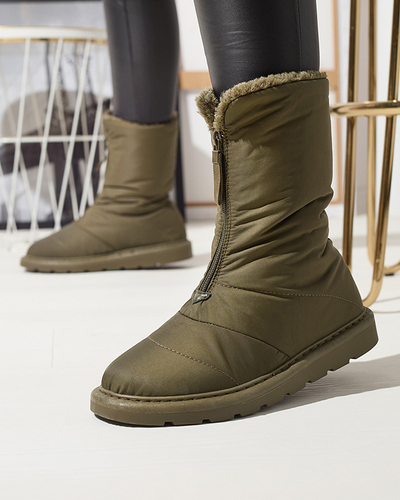 Bottes pour femmes vert foncé a'la bottes de neige Tirigga- Footwear