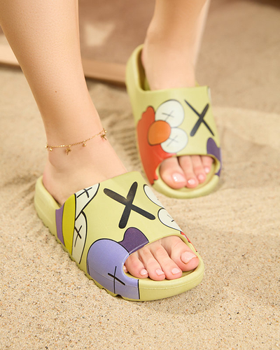 OUTLET Chaussons femme verts par Elmino - Chaussures