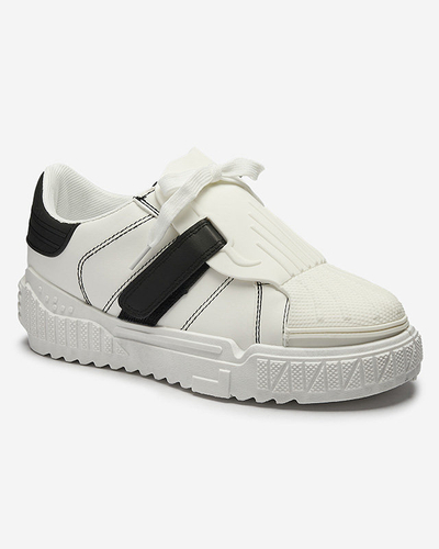 OUTLET Chaussures de sport pour femmes, noires et blanches, avec empiècements en caoutchouc Inika - Footwear