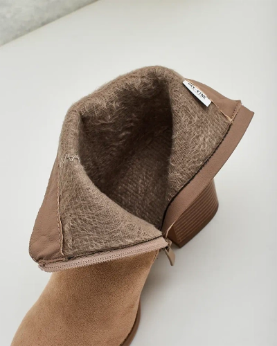 Royalfashion Bottes basses à talon aiguille pour femmes Traestra