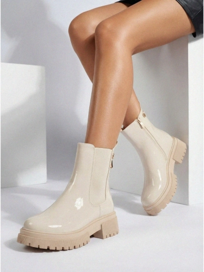 Bottines vernies pour femmes en cuir écologique Calebi