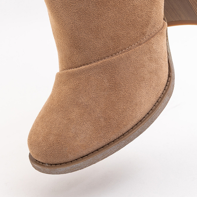 Bottes pour femmes marron clair avec découpes Plinara - Footwear