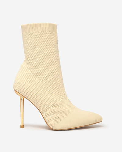 Royalfashion Beige Bottes en tissu Mofissi pour femme