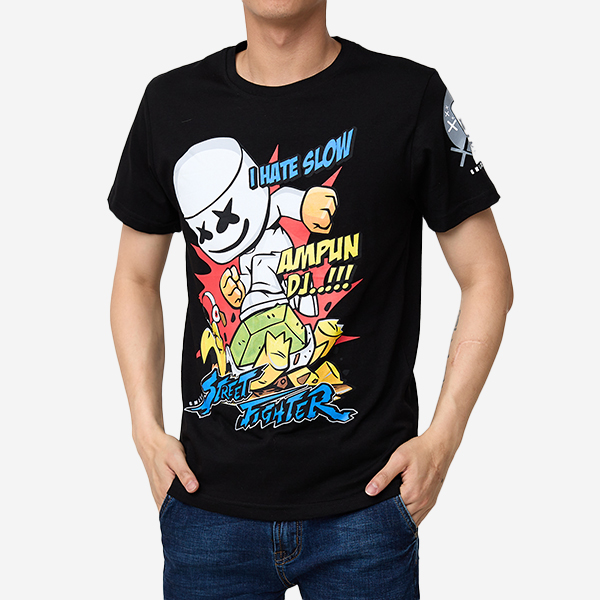 T-shirt imprimé noir pour homme - Vêtements