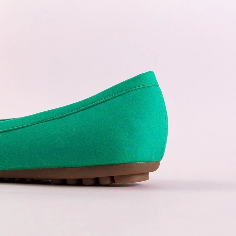 OUTLET Mocassins femme verts avec nœud Linari - Footwear