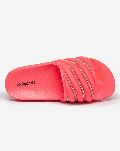 Chaussons femme corail avec zircons cubiques Mytaris - Footwear