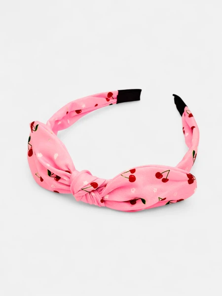 Royalfashion Bandeau pour enfants avec nœud et imprimé cerises