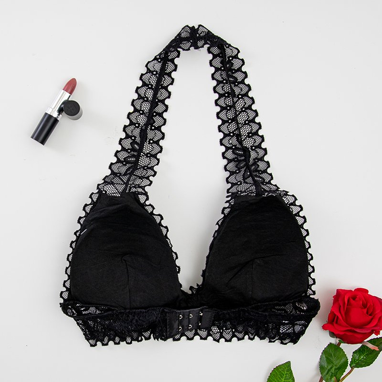 Soutien-gorge bralette en dentelle noire - Sous-vêtements