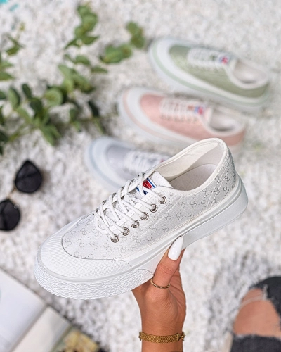 OUTLET Royalfashion Baskets compensées Ferriva pour femme en blanc